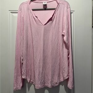CAbi Light Pink Long Sleeve Top